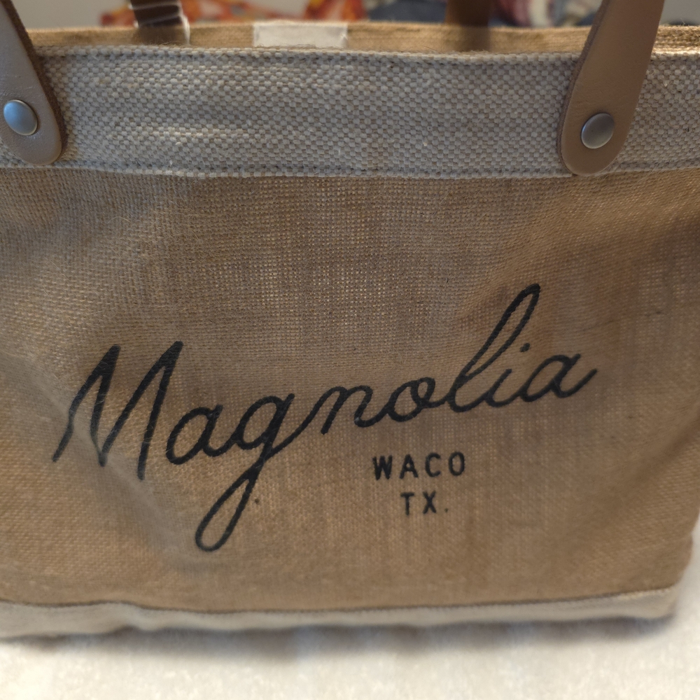 Magnolia Brown Canvas Tote